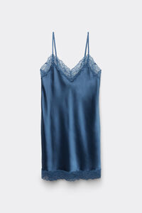 Silk Slip with Lace Insert Detail