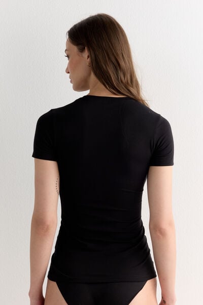 Short-Sleeved Stretch Superior Cotton Top