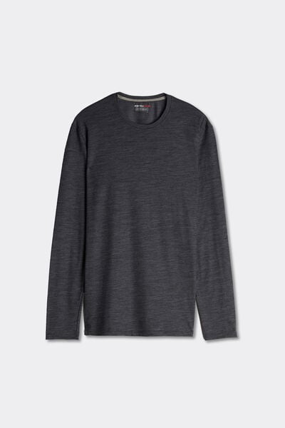 Maglia a Manica Lunga in Lana Merino Scollo Tondo