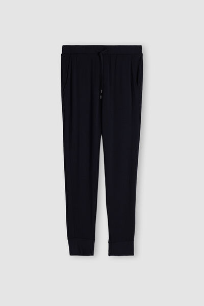 Pantalone lungo in modal/cashmere