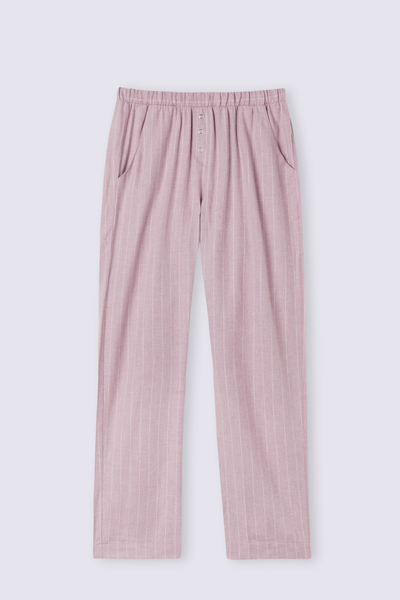 Full-Length Brushed Plain-Weave Pinstripes Fantasy Trousers
