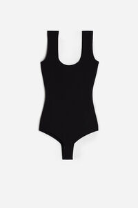 Modal Vest Bodysuit with Scoop Neck