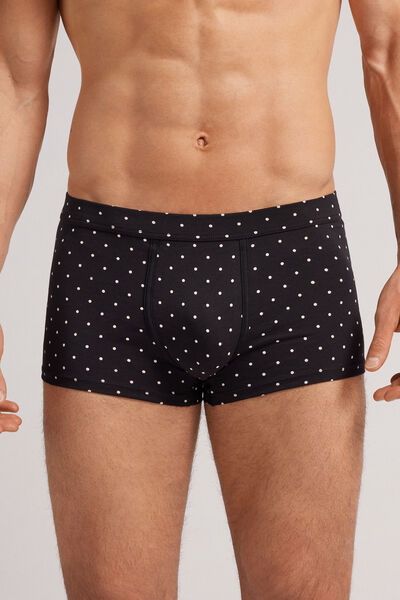 Gepunktete Boxershorts aus elastischer Supima® Baumwolle