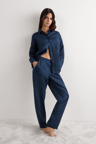 Pantalone in Tela di Lino The Pure Linen