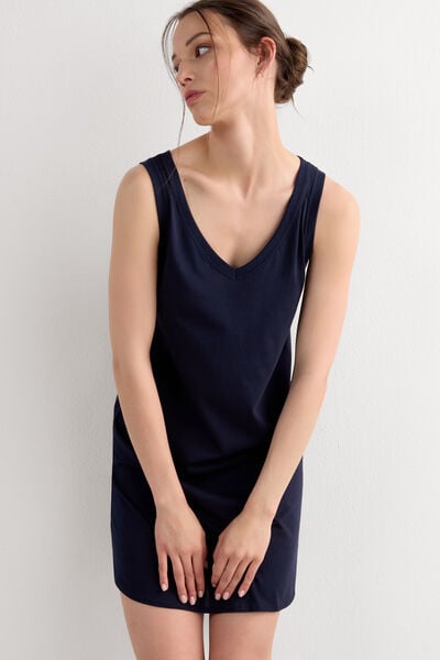 Camicia da Notte Spalla Larga in Cotone Ultrafresh