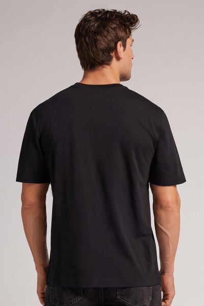 T-Shirt aus Baumwolle mit Obelix-Aufnäher