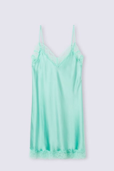 Silk Slip with Lace Insert Detail