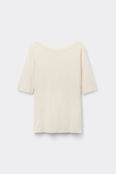 Maglia Scollo Barchetta in Fresh bamboo