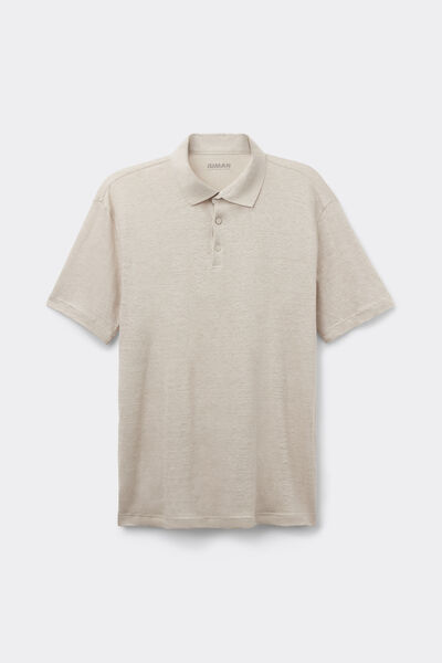Polo de Manga Corta de Lino