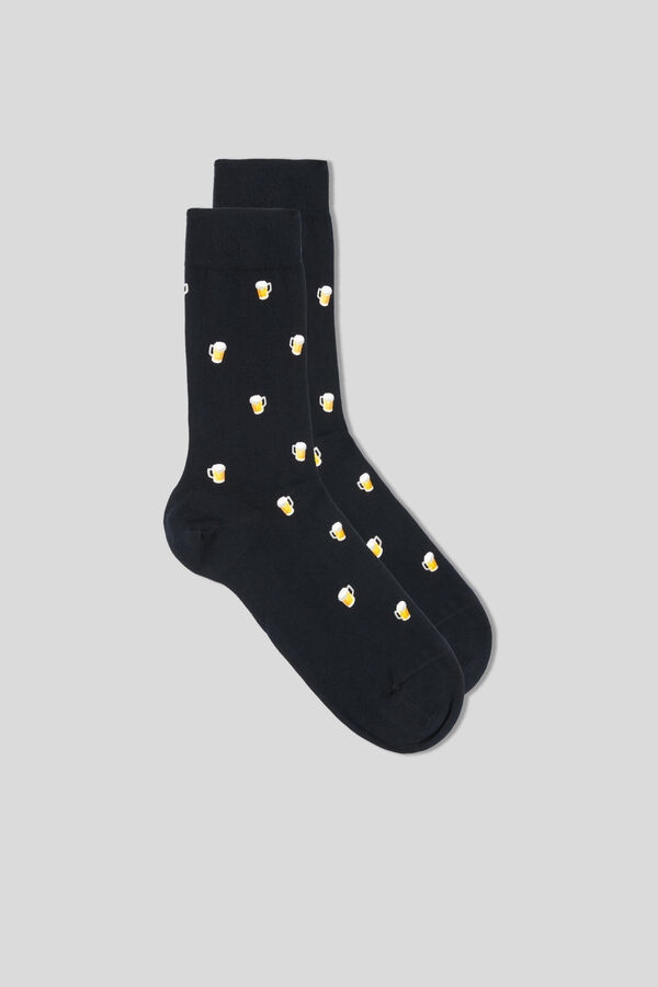 Short Patterned Soft Cotton Socks