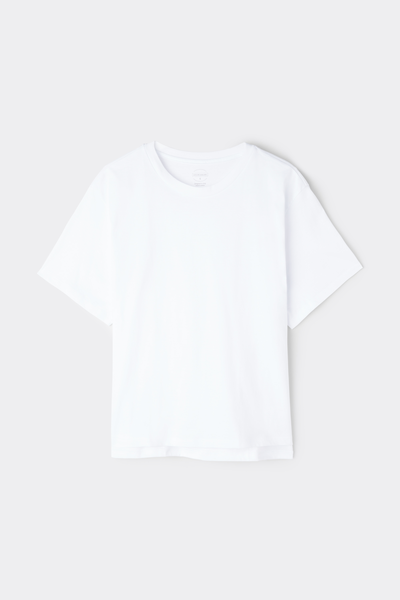 Maglia Manica Corta Boxy Fit in Cotone