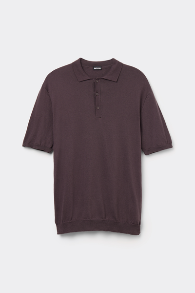 Short-Sleeved Cotton Jersey Polo Shirt