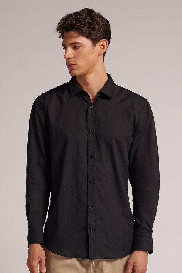 Chemise en lin et coton