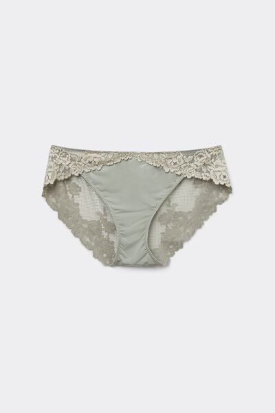Damen Slip Pretty Flowers mit Spitze und floralem Muster