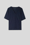 T-shirt manches courtes col en V en coton Supima® ultraléger