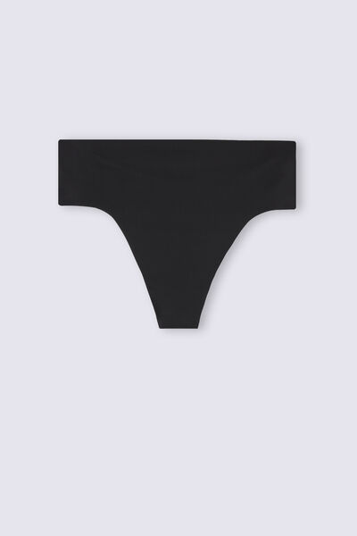 High-Waisted Thong in Seamless Ultralight Microfibre