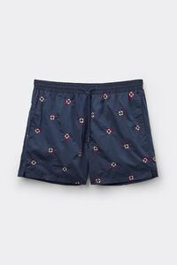 Badeshorts mit Stickerei Rettungsringe