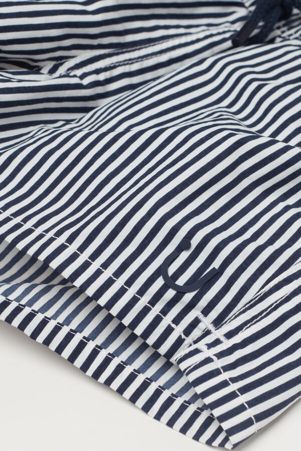 Шорти Хлопчачі Пляжні Принтовані у Синю Смужку