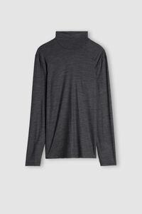 Long-sleeve High-Neck Merino-Wool Top