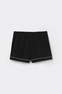 Pantaloncino in Modal con Profili a Contrasto