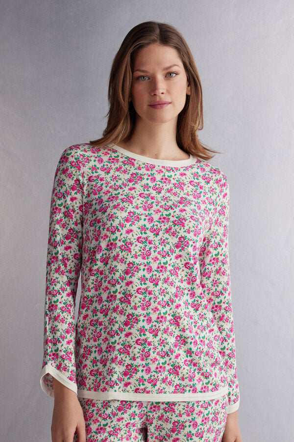 Life is a Flower Long-Sleeved Modal Top