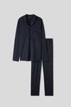 Cotton Open Full-Length Pyjamas with Polka-Dot Print