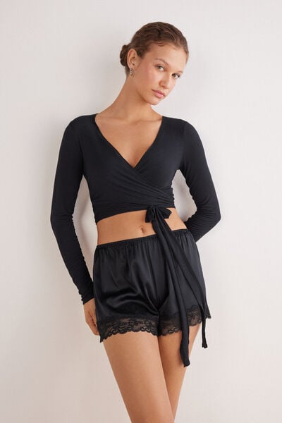 Wrap Top aus Modal Ultralight mit Kaschmir