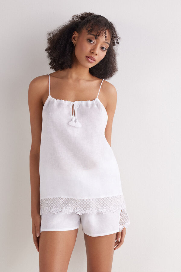 Sophisticated Allure Linen Top