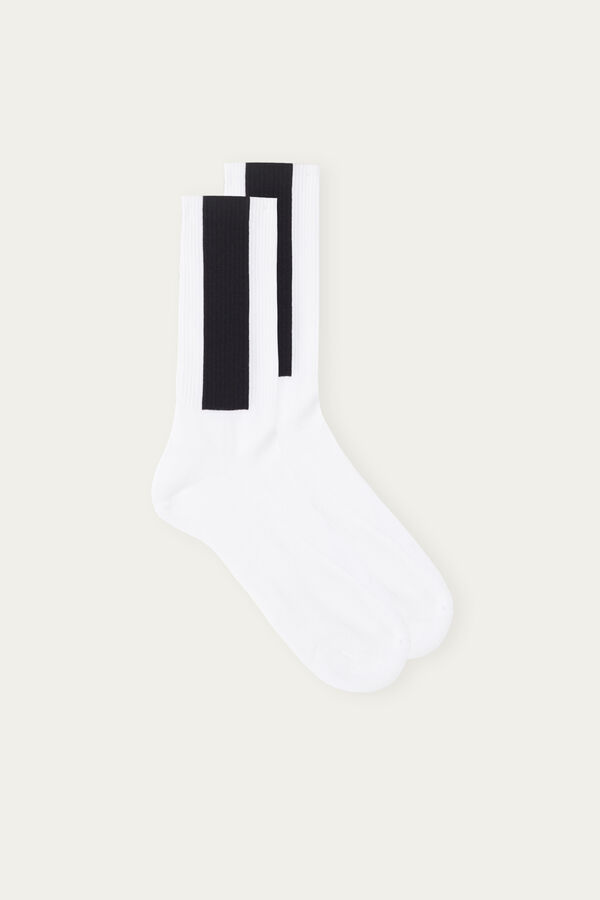 Terry Cotton Socks with Side Bands