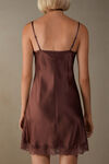 Silk Slip with Lace Insert Detail