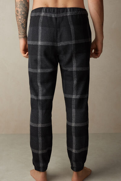 Macro Check Tricot Full Length Pajamas
