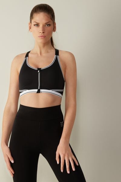 In Action Zip Bra with Supima® Cotton Lining