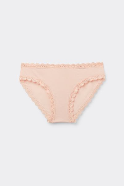 Slip aus Baumwolle und Spitze
