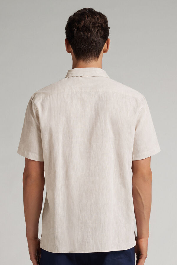 Linen and Cotton Short Sleeve Shirt