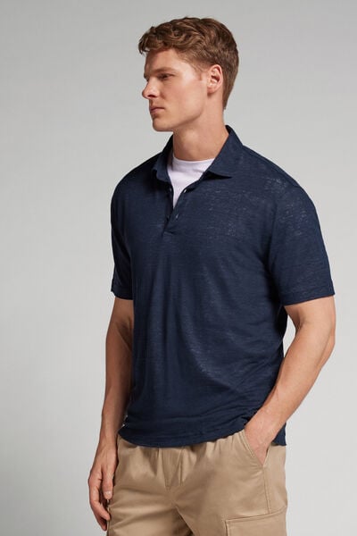 Polo a Manica Corta in 100% Lino Soft