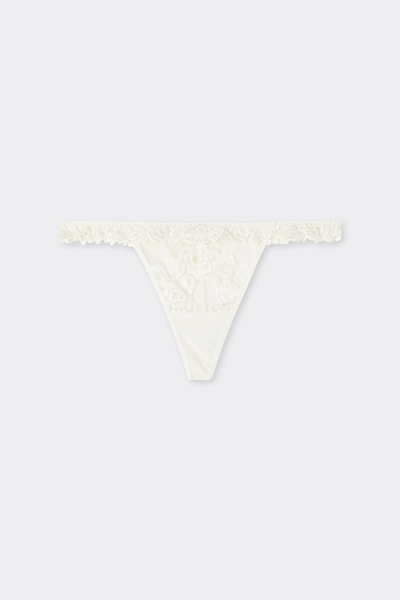 Pretty Flowers Thong with Side Straps