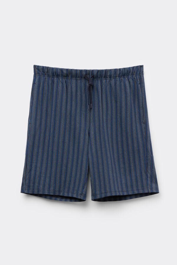 Striped Cotton Shorts