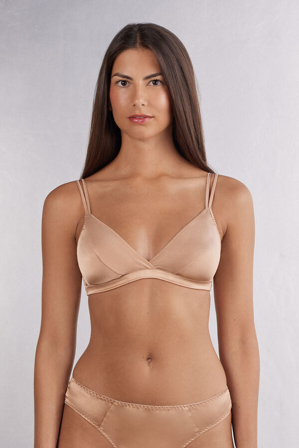 Emma Refined Everyday Bralette Triangle Bra in Silk
