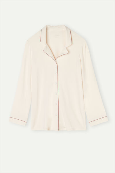 Chaqueta de micromodal de manga larga