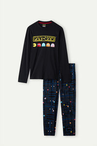 Lång pyjamas i bomull med Pac Man