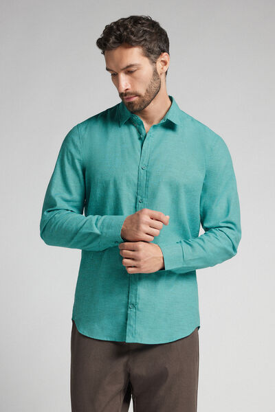 Camicia in Lino e Cotone