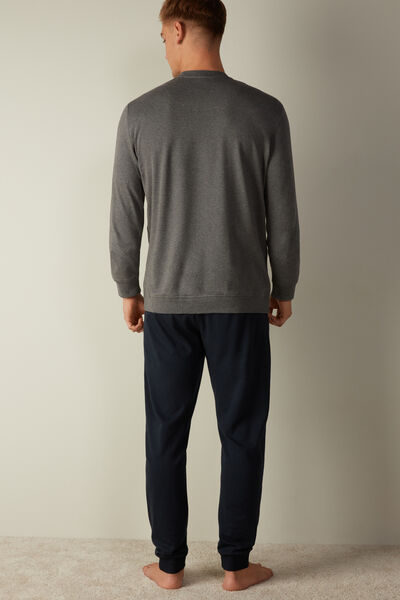 Langer Pyjama aus Interlock-Baumwolle mit Space-Jam-Print