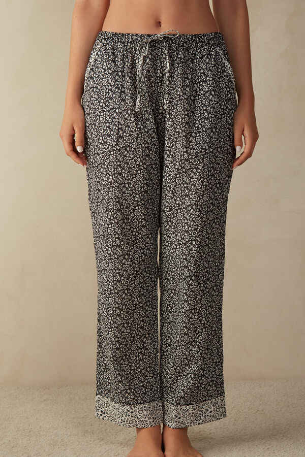 By name district Evaluation Pantaloni din Pânză A Floral Affair | Intimissimi
