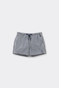 Badeshorts für Jungen mit blauem Streifenprint