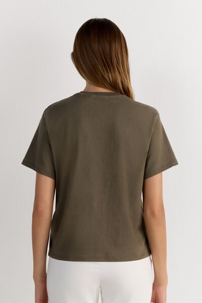 Boxy fit Short-Sleeved Cotton Top