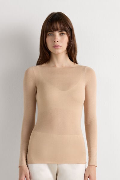 Boat Neck Modal Cashmere Ultralight Jumper