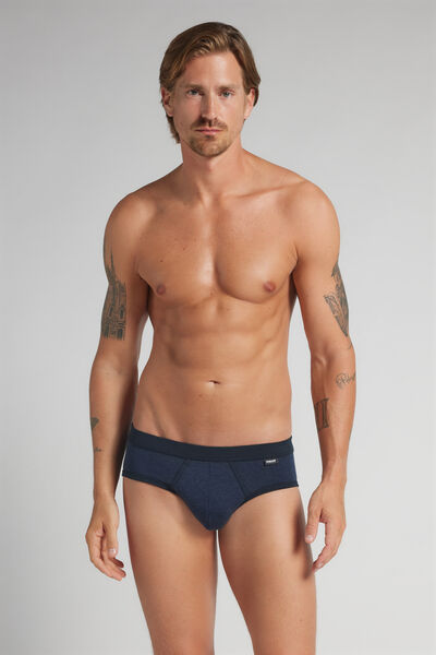 Superior Cotton Briefs with Finely Striped Print
