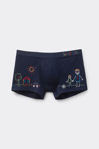 Superior Cotton Boxers with Super Dad Print