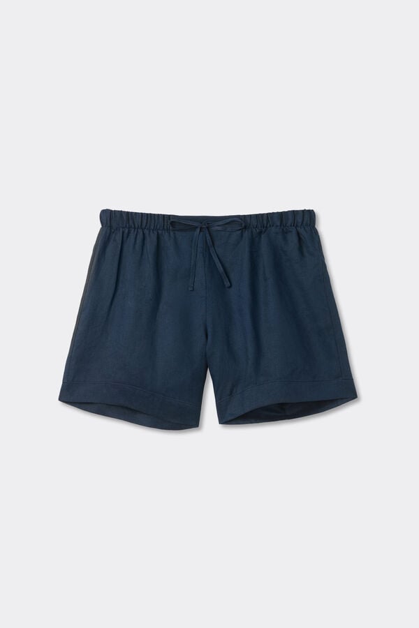 The Pure Linen Plain-Weave Linen Shorts