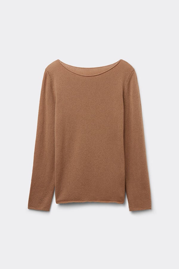 カシミヤ 100% ロングスリーブ ニット